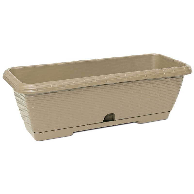 Balconetta vimini con riserva cm 60 - Tortora