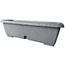 Balconetta vimini con riserva cm 60 - Grigio